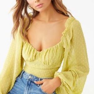 Puff Sleeve Crop Top